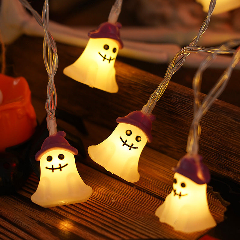 PVC Soft Material Halloween Lighting Chain Pumpkin Ghost