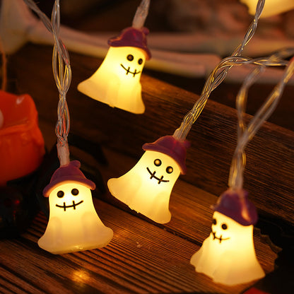 PVC Soft Material Halloween Lighting Chain Pumpkin Ghost