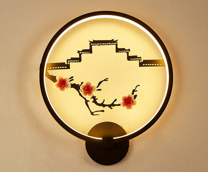 Simple Chinese Style Mural LED Wall Lamp