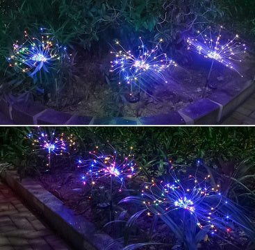 New Ground Plug Solar Fireworks Light LED Light