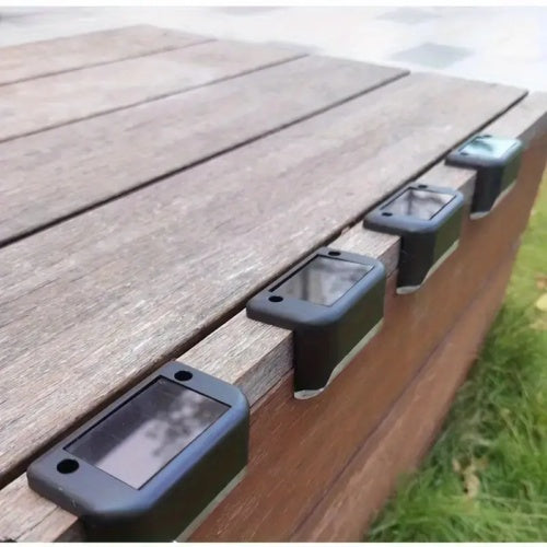 New Solar Deck Lights Outdoor Waterproof LED Steps Lamps For Stairs Fence NEW