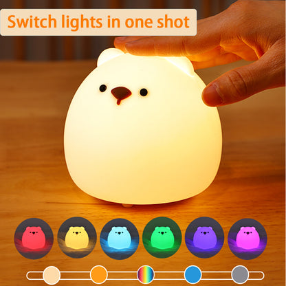 Cute Little Fat Bear Sleeping Light For Girls