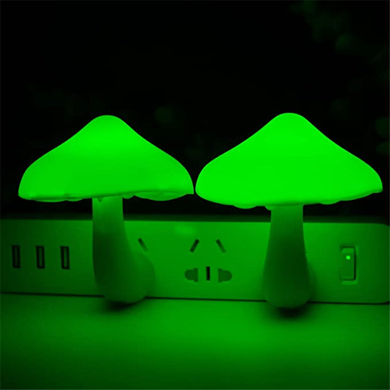 LED Night Light Mushroom Wall Socket Lamp Bedroom Light Home Decoration