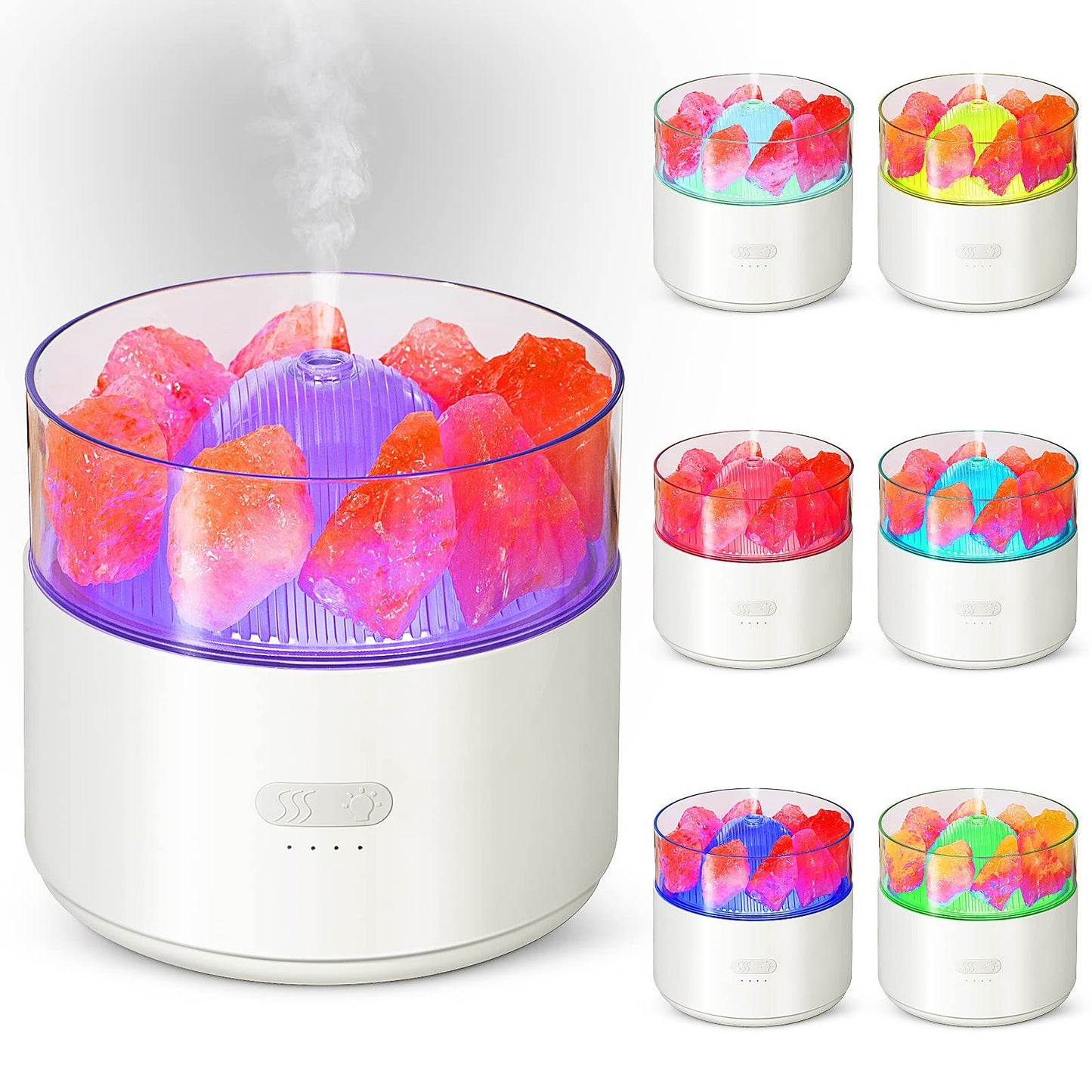 Cool-Mist Impeller Air Humidifier Crystal Salt Diffuser