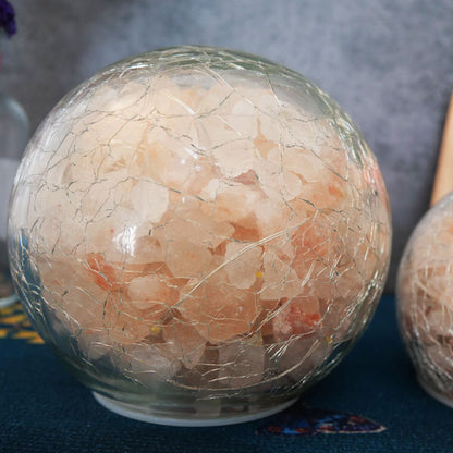 Ice Crack Glass Salt Lamp Creativity