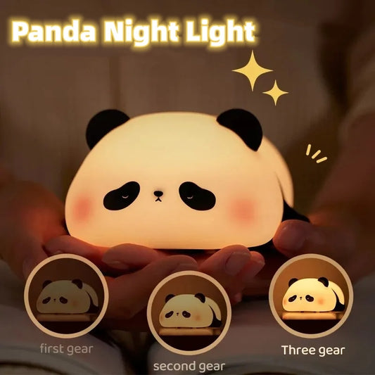 Panda Night Lights For Kids Cute Animal Silicone Lamp