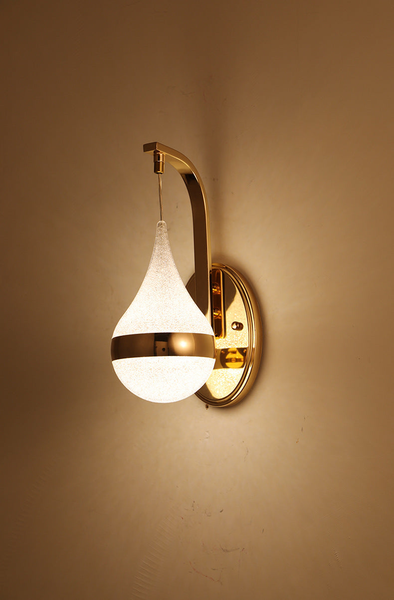 Bedside LED Drop-shaped Wall Lamp Bedroom Simple Acrylic