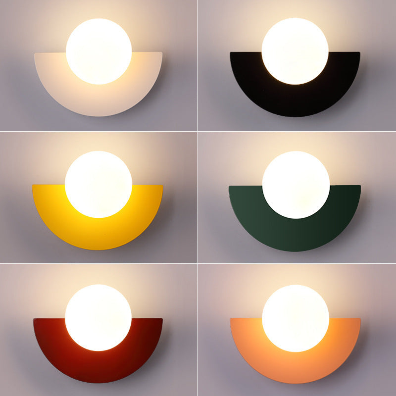 Simple Living Room Background Wall Colorful Wall Lamp