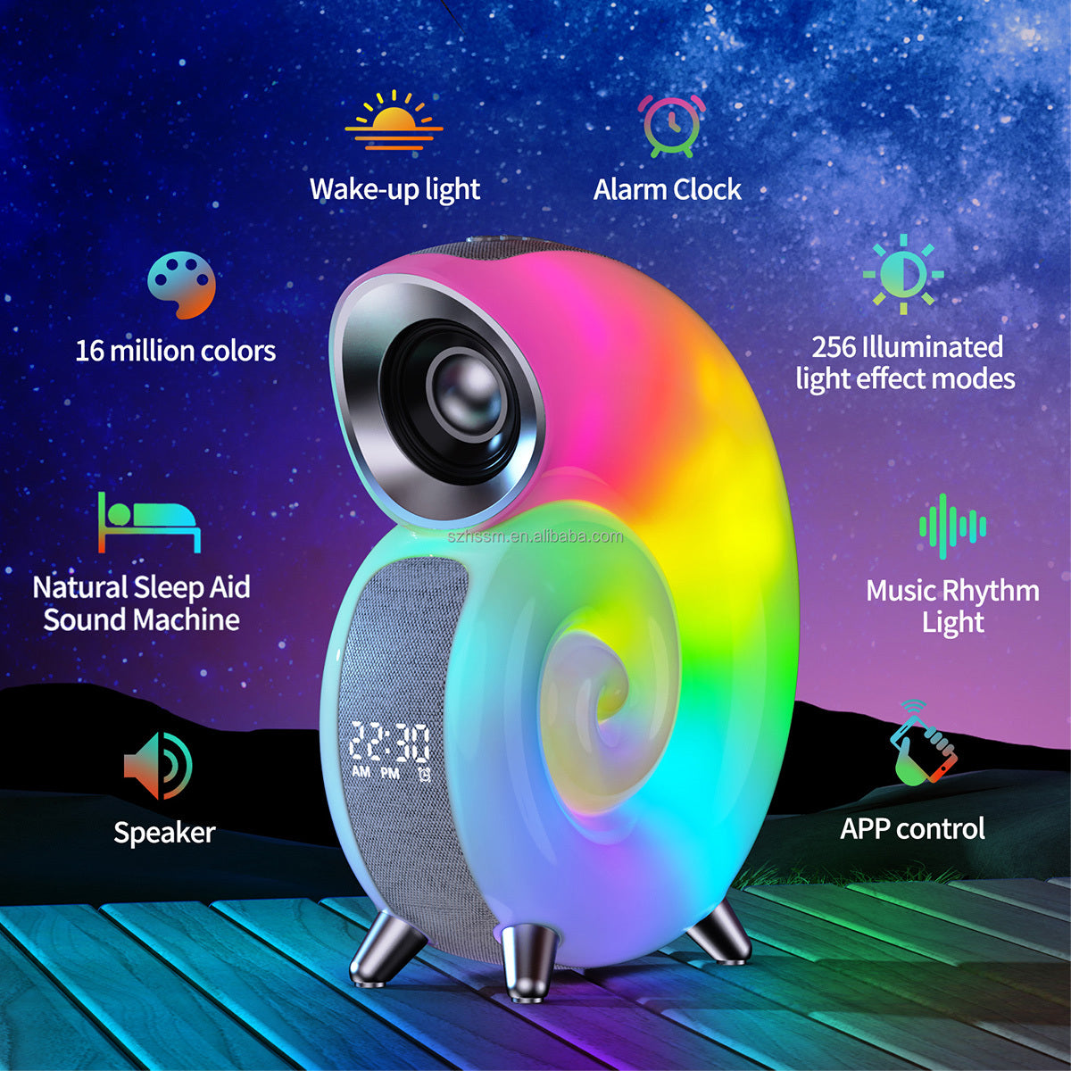 Conch Smart RGB Atmosphere Light Bluetooth Speaker