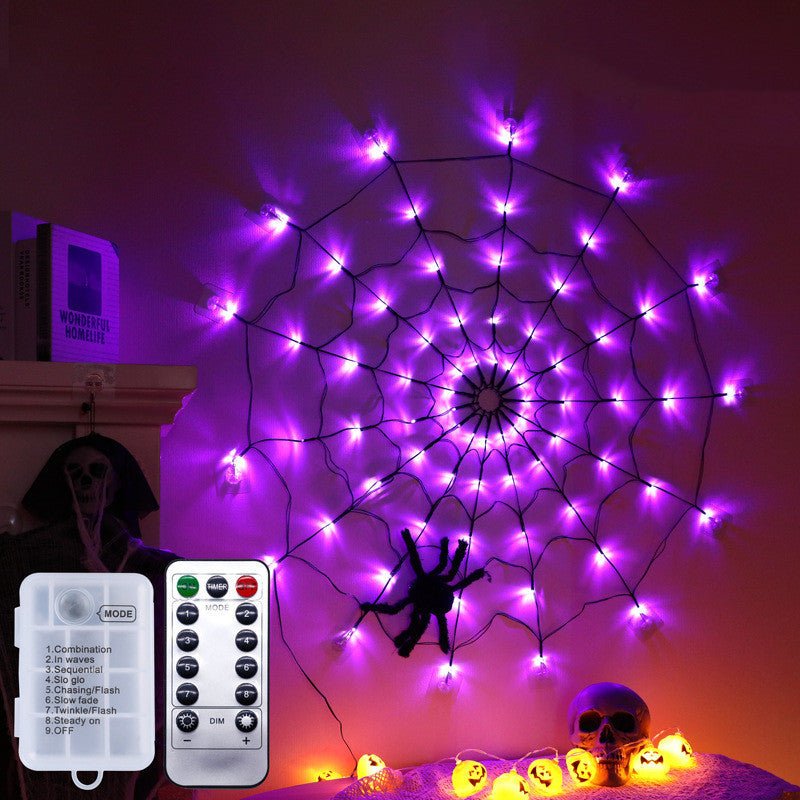 Led Spider Web String Light  Lamp Outdoor Indoor