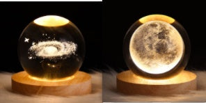 Luminous Starry Sky And Planets Moon Moon Crystal Ball