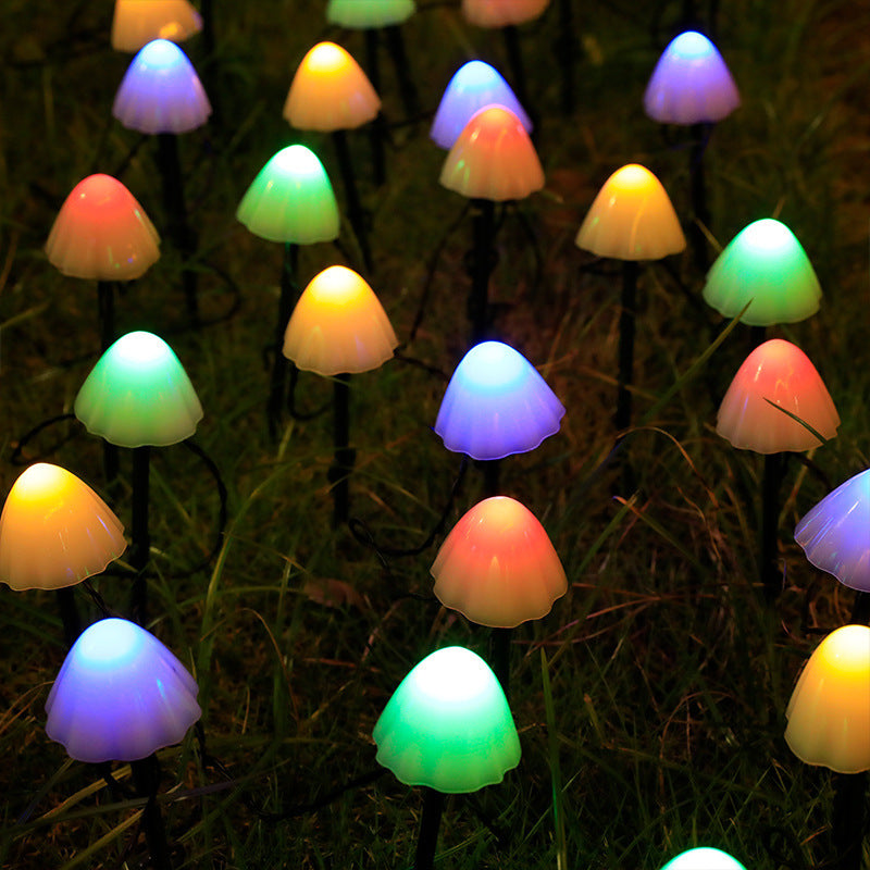 Outdoor Solar Floor Outlet Mushroom Led Small Colored Lights