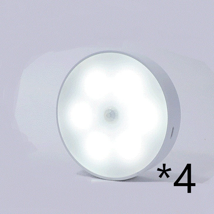 Usb Rechargeable Motion Sensor Light Round LED Puck