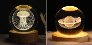 Luminous Starry Sky And Planets Moon Moon Crystal Ball