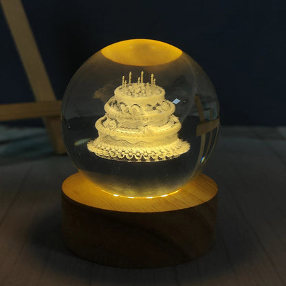 Usb Plug-in Luminous Crystal Ball Night Light