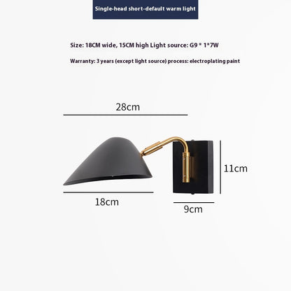 Bedside Table Study Intelligent Double-headed Wall Lamp