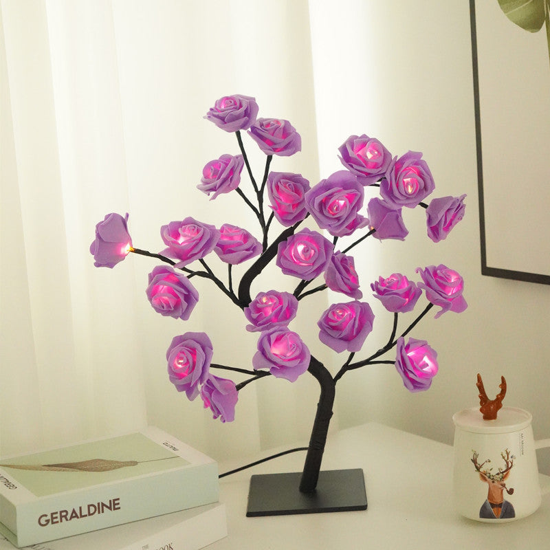 Bedroom Room Rose Tree Lamp Decoration