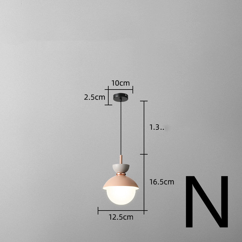 Nordic Bedside Small Chandelier Bar Art Three-head Lamp