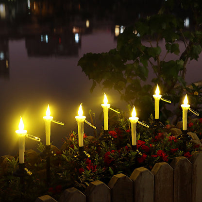 Outdoor Solar Candle LED Ground Lamp Garden Garden Decoration