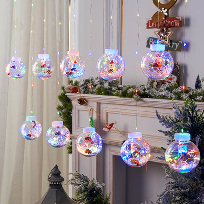 LED Christmas Curtain Lamp Fairy Snowman Wishing Ball Lamp