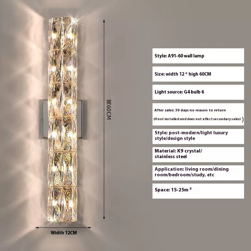 Crystal Wall Lamp Living Room Bedroom Stair Wall Lamp