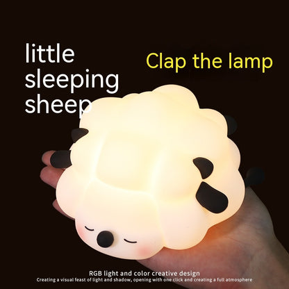 Cute Silicone Night Lights Sheep Cartoon Bedroom Lamp