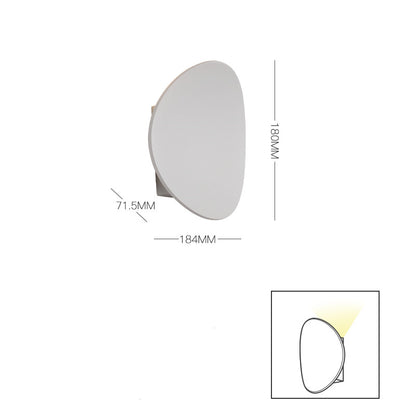 Wall Lamp LED Simple Round White Balcony Background Wall Lamp