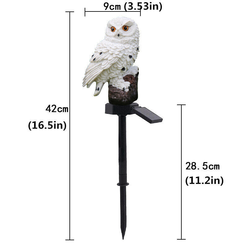 Solar Power LED Owl Parrot Lawn Light Outdoor Lamp