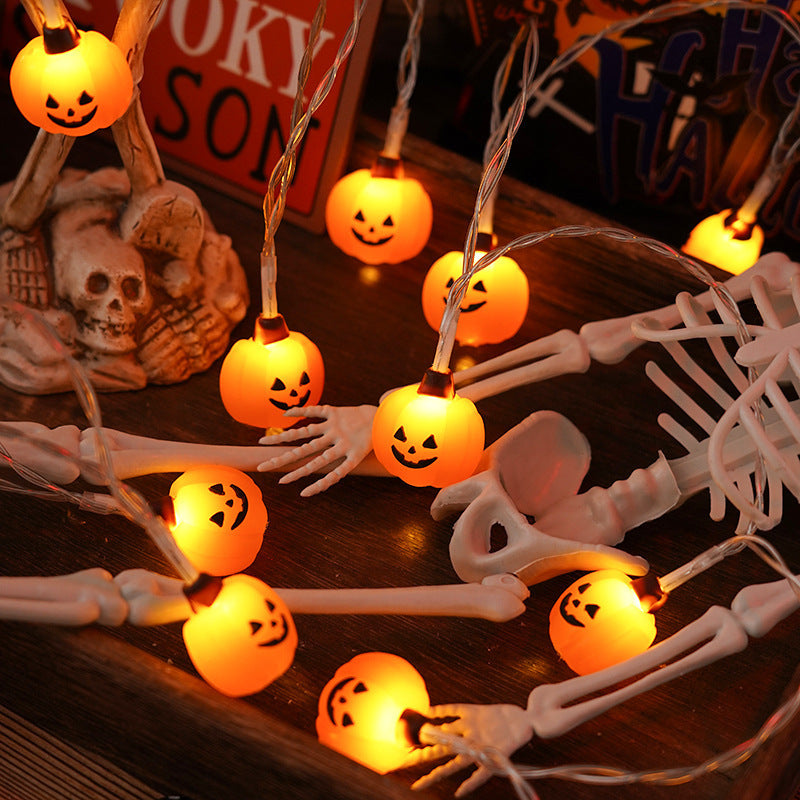 PVC Soft Material Halloween Lighting Chain Pumpkin Ghost