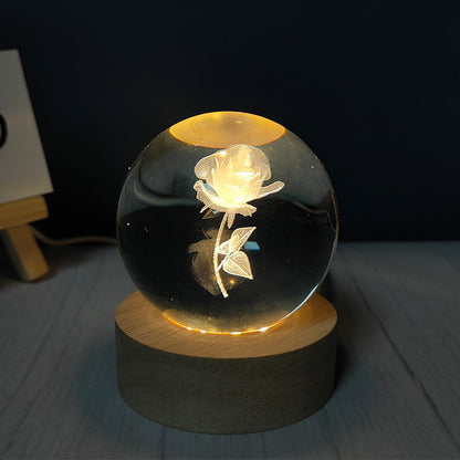 Usb Plug-in Luminous Crystal Ball Night Light