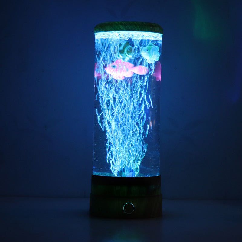 Colorful Gas Bubble Fish Atmosphere USB Plug-in Night Light