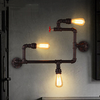 Loft Vintage Industrial Water Pipe Wall Lamp