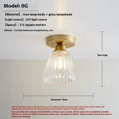 Glass Lampshade Aisle Corridor Balcony Entrance Foyer Lamps