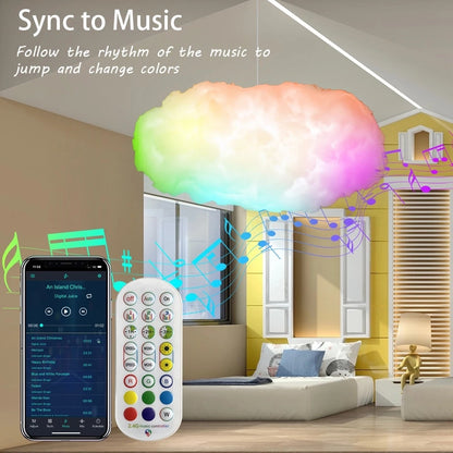 USB Cloud Light APP Control Music Synchronization 3D Light