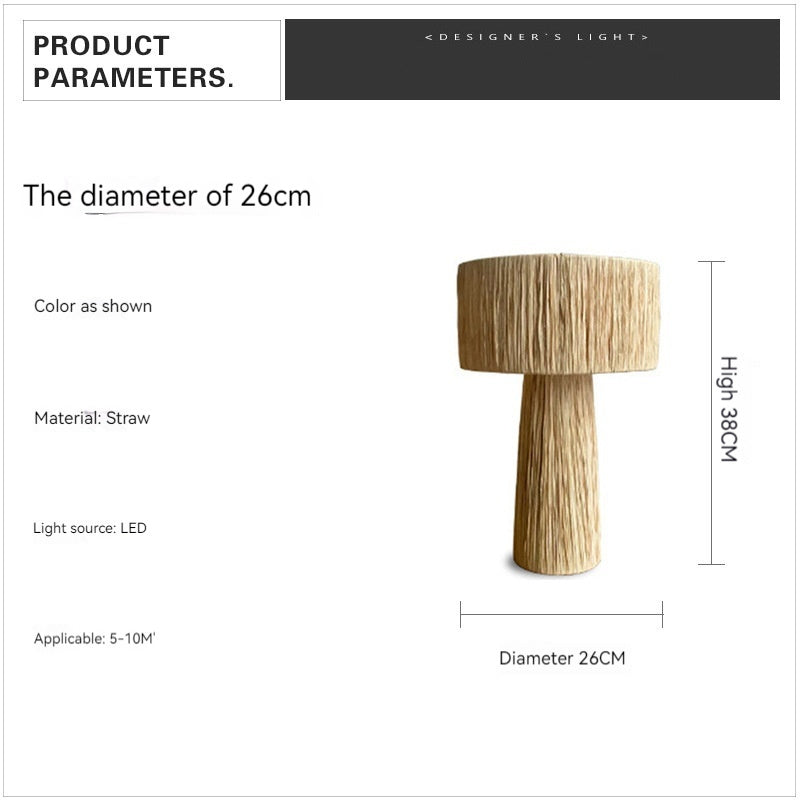 Japanese-style Creative Home Hand-woven Floor Lamp