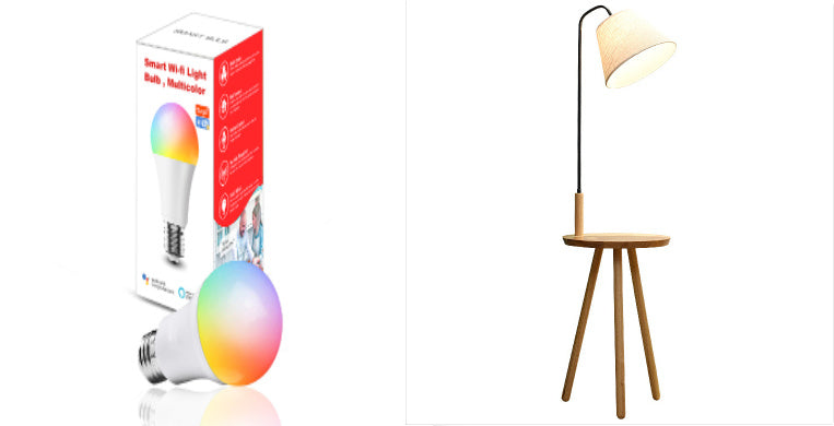 Simple Modern Floor Lamp Standing In Living Room