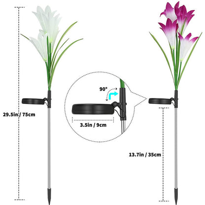 Solar Lily Flower Lights LED Solar Garden Light Lawn Light