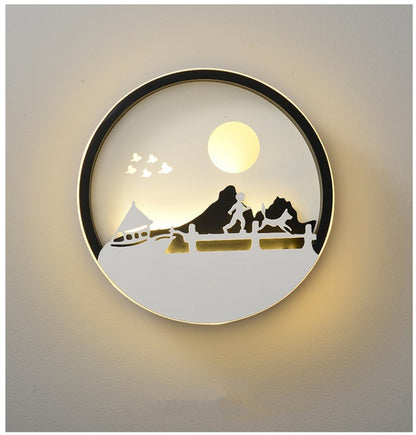 Wall Lamp Bedroom Modern Minimalist Creative Background