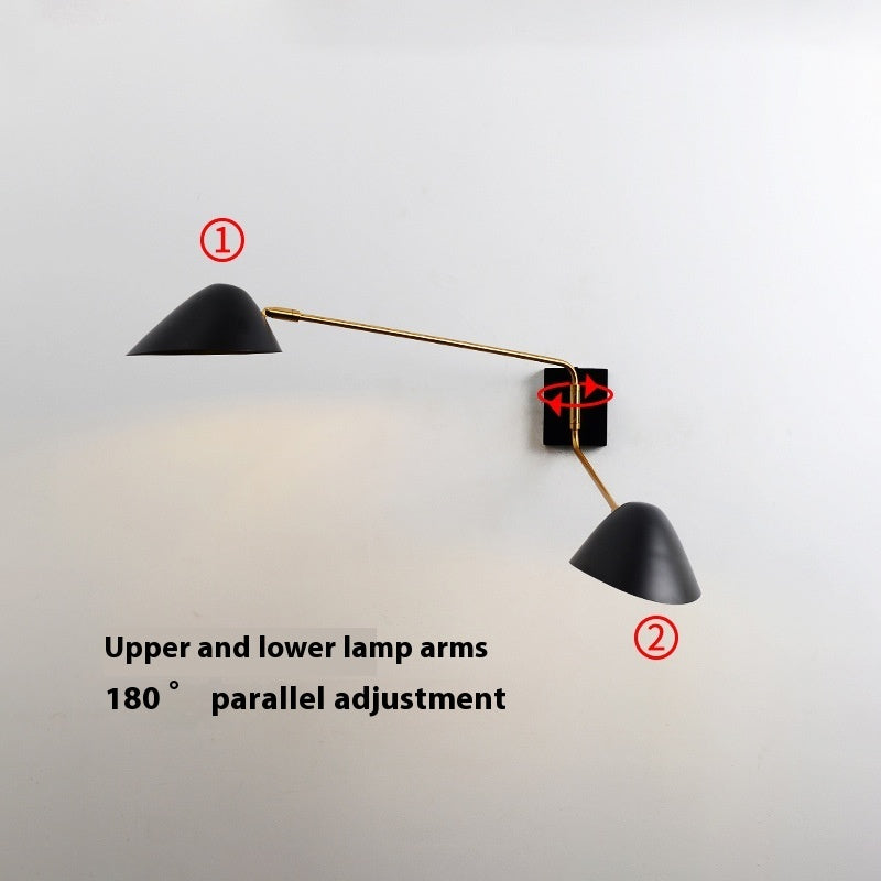 Bedside Table Study Intelligent Double-headed Wall Lamp