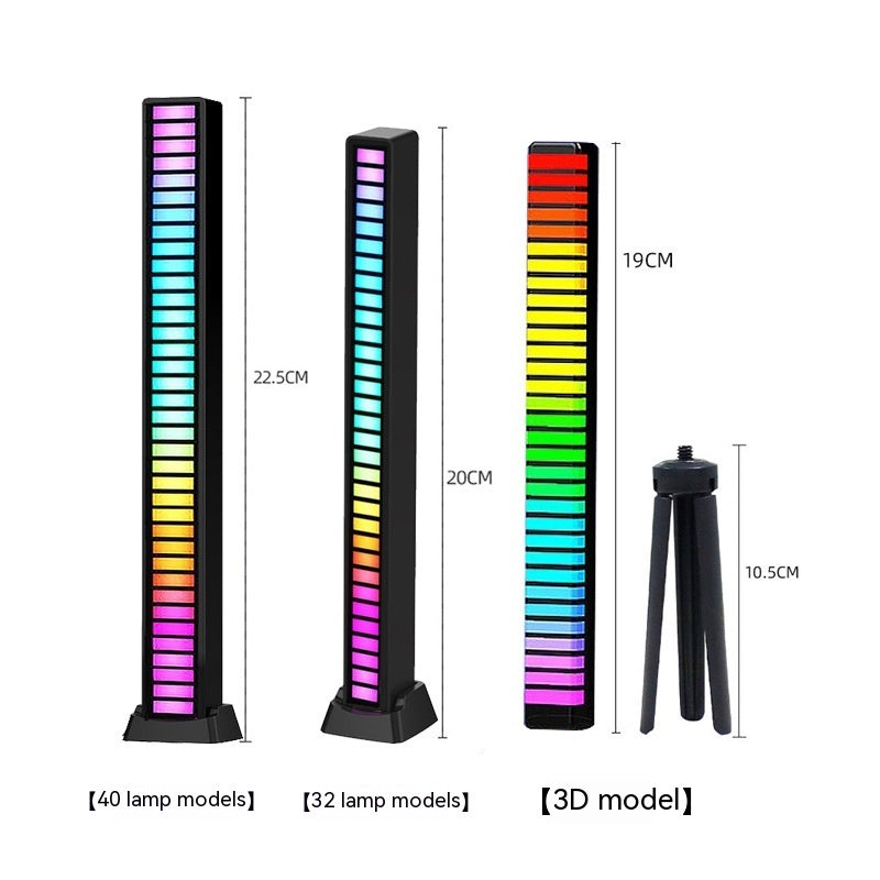 Led Sound Control Light Bar RGB Ambient Rhythm Lamp