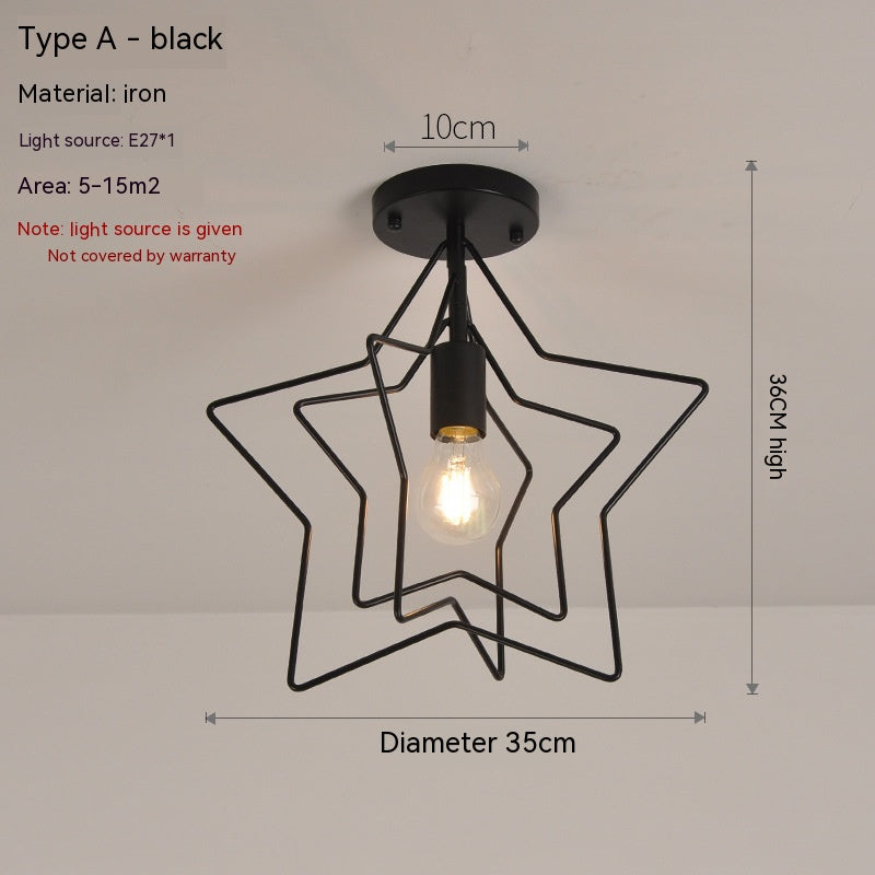 Ceiling Lamp Creative Five-pointed Star