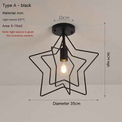 Ceiling Lamp Creative Five-pointed Star