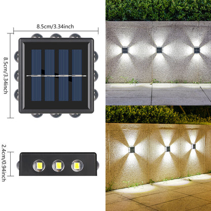 Solar Outdoor Wall Convex Mirror Wall Lamp Outdoor Courtyard