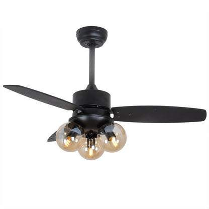 Nordic Industrial Wind Magic Bean Glass Ceiling Fan Light