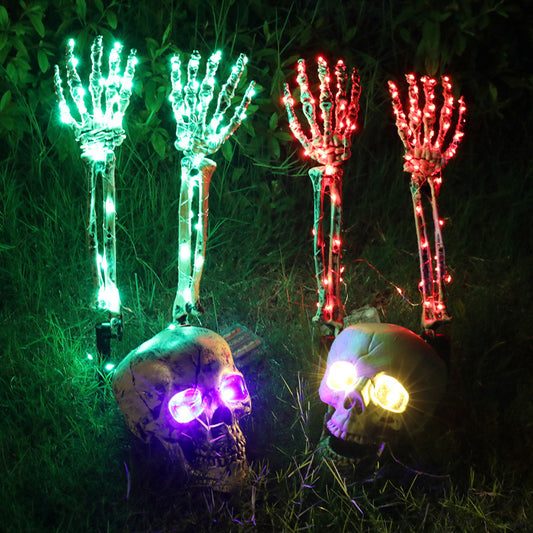 Halloween LED Light Up Skeleton Arm Hand Halloween Party Outdoor