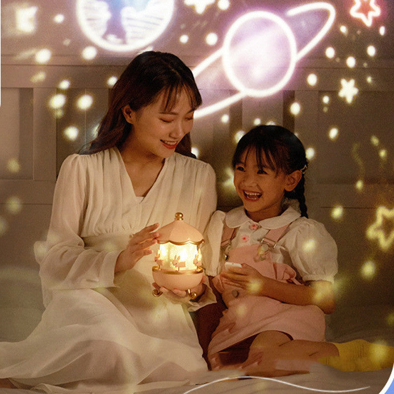 Night Light Projector Kids Nursery Room Space Led Lamp