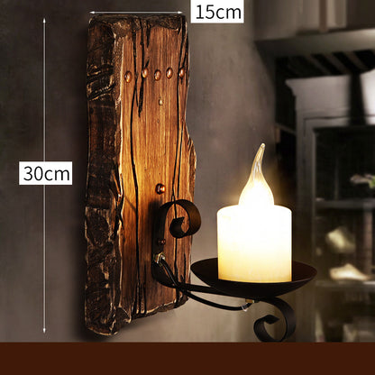 Retro Nostalgic Boat Wood Wall Lamp Industrial Style