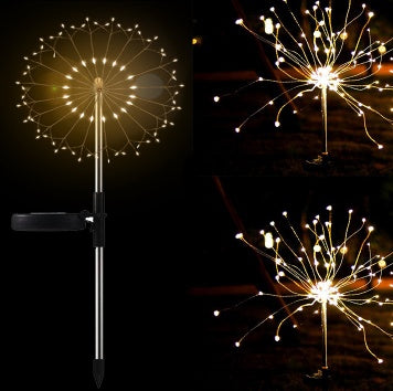 New Ground Plug Solar Fireworks Light LED Light