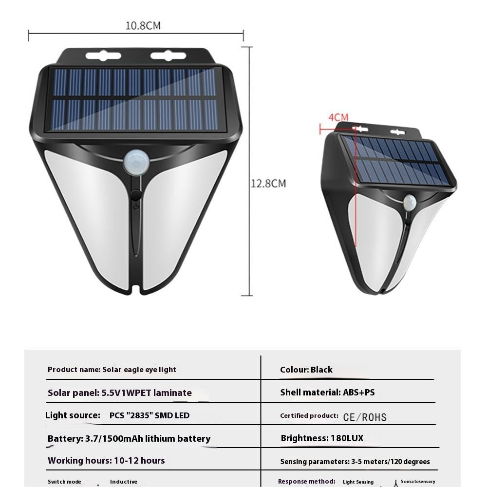 Outdoor Solar Courtyard Human Body Induction Wall Lamp