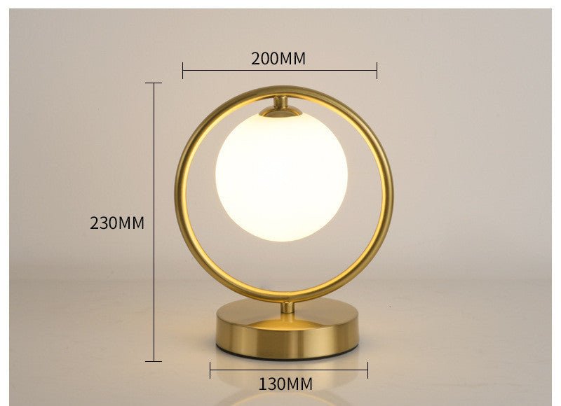 Nordic Light Luxury Living  Room Glass Table Lamp